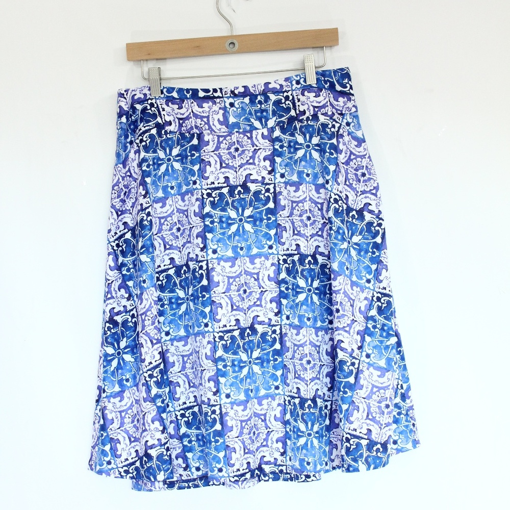 The Limited Women Knee Length Skirt sz 12 Circle A Line wearable art print